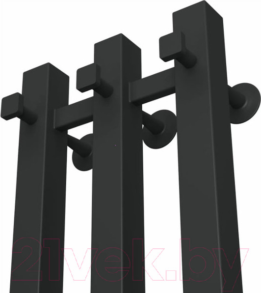 Изображение товара Полотенцесушитель водяной Маргроид Inaro 100x6x12Проф 6 крючков (черный матовый, частичная комплектация)