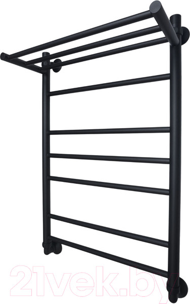 Изображение товара Полотенцесушитель водяной Маргроид Вид 10 80x50 (с полкой черный матовый, полная комплектация)