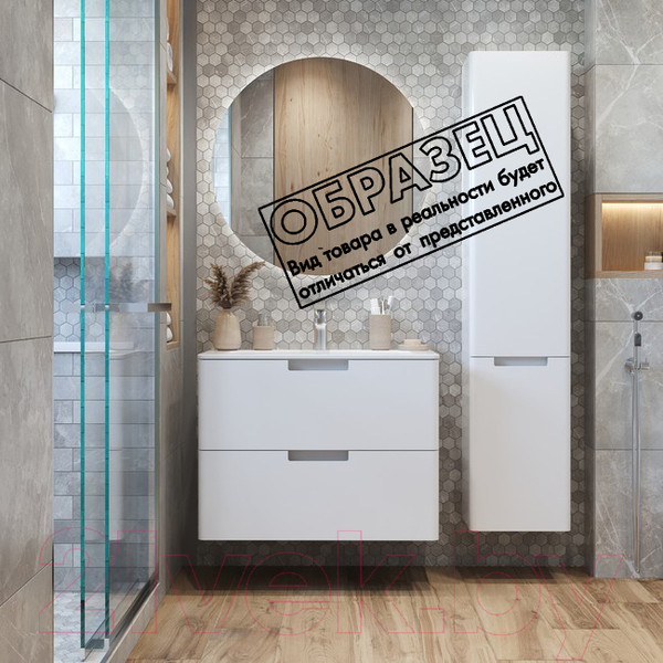 Изображение товара Тумба с умывальником Briz Прато Лайт 100 / 240 03-18100-16 00 ЛТ (светло-серый матовый)