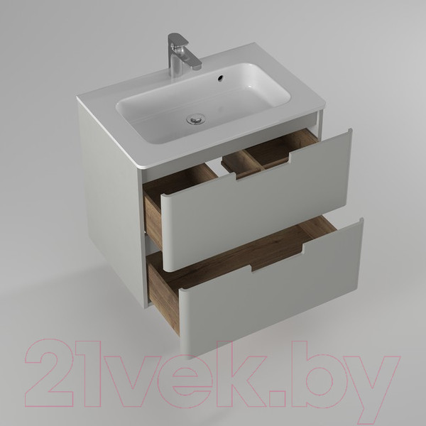 Изображение товара Тумба с умывальником Briz Прато Лайт 80 / 240 03-18080-16 00 ЛТ (светло-серый матовый)