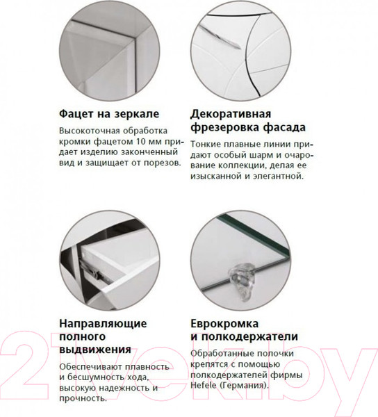 Изображение товара Шкаф-пенал для ванной Style Line Амелия 36 без ящика