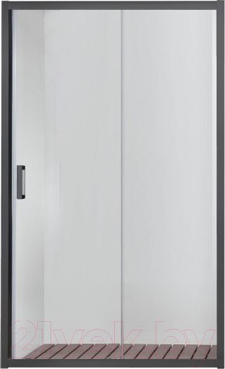 Изображение товара Душевая дверь Aquatek 100x200 / AQ ARI RA 10020BL (черный/прозрачное стекло)