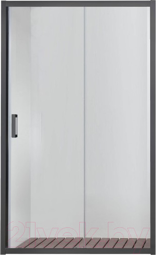 Изображение товара Душевая дверь Aquatek 120x200 / AQ ARI RA 12020BL (черный/прозрачное стекло)