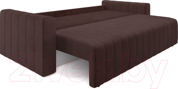 Изображение товара Диван Mebel-Ars Еврокнижка Лондон (велюр шоколад HB-178 16)
