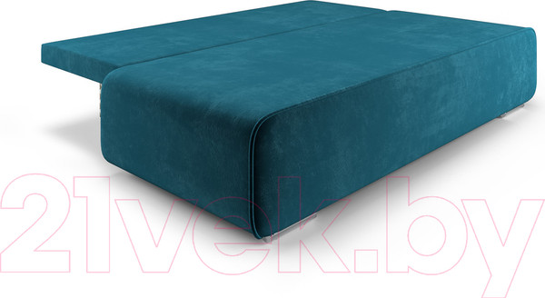 Изображение товара Диван Mebel-Ars Еврокнижка Марк (бархат сине-зеленый Star Velvet 43 Black Green)