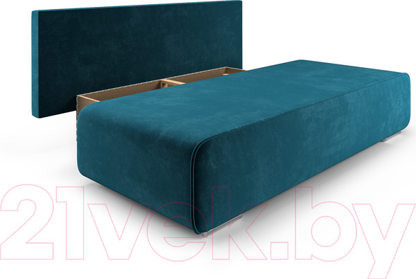 Изображение товара Диван Mebel-Ars Еврокнижка Марк (бархат сине-зеленый Star Velvet 43 Black Green)