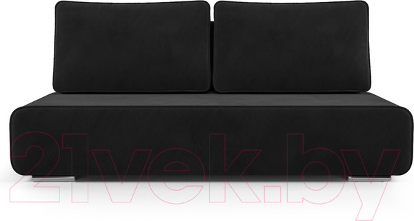 Изображение товара Диван Mebel-Ars Еврокнижка Марк (велюр черный НВ-178 17)