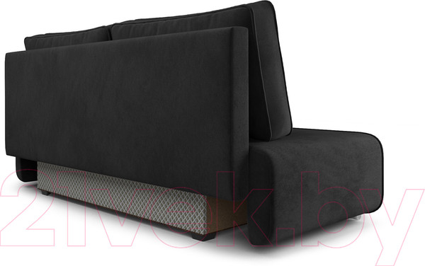 Изображение товара Диван Mebel-Ars Еврокнижка Марк (велюр черный НВ-178 17)