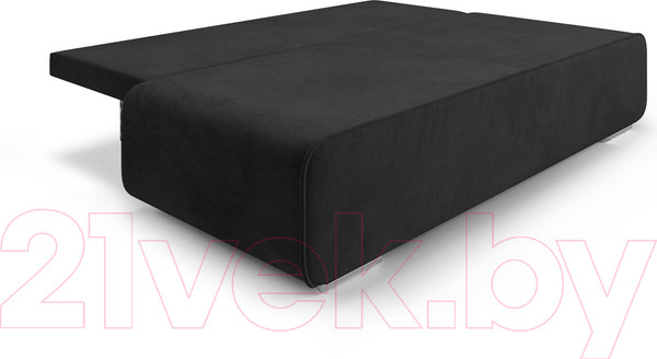 Изображение товара Диван Mebel-Ars Еврокнижка Марк (велюр черный НВ-178 17)