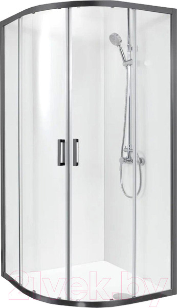 Изображение товара Душевой уголок Aquatek 90x90 / AQ ARI RO 09020BL (черный/прозрачное стекло)