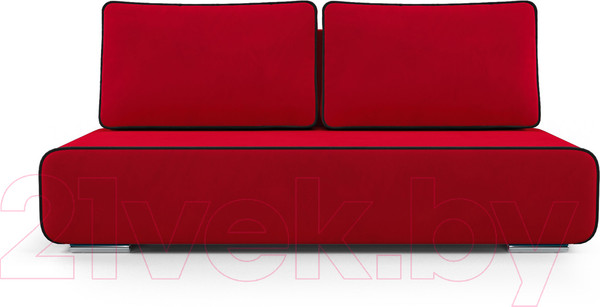 Изображение товара Диван Mebel-Ars Еврокнижка Марк (кордрой красный/черный HB 178-17)