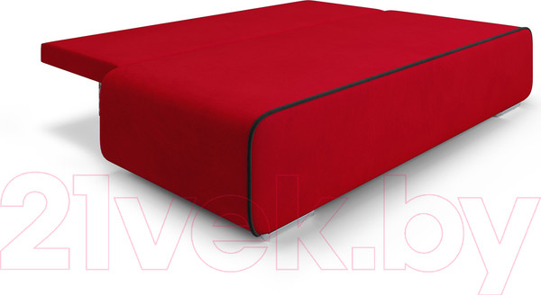 Изображение товара Диван Mebel-Ars Еврокнижка Марк (кордрой красный/черный HB 178-17)