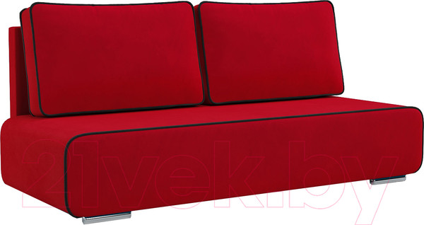 Изображение товара Диван Mebel-Ars Еврокнижка Марк (кордрой красный/черный HB 178-17)
