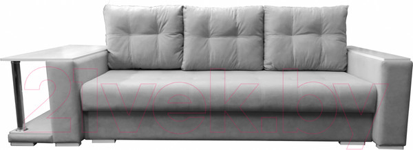 Изображение товара Диван Bobrovmebel Мегаполис раскладной стол слева (микровелюр симпл 30 светло-серый)