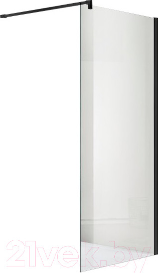 Изображение товара Душевая стенка Aquatek 90x200 / AQ WIW 09020BL (черный/прозрачное стекло)