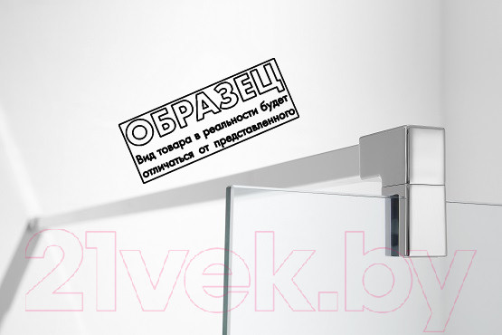 Изображение товара Душевая стенка Aquatek 90x200 / AQ WIW 09020BL (черный/прозрачное стекло)