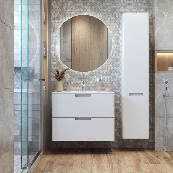 Изображение товара Шкаф-пенал для ванной Briz Прато 35 б/к R / 240 04-06к35-00 02 БЕЛ