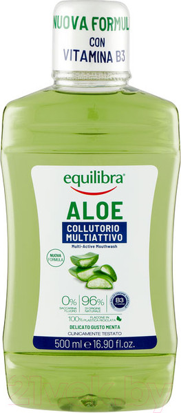 Изображение товара Ополаскиватель для полости рта Equilibra Aloe Мультиактивный (500мл)