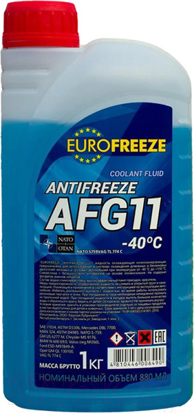 Изображение товара Антифриз Eurofreeze AFG 11 -40C / 52290 (1кг, синий)