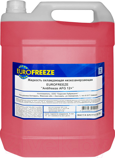 Изображение товара Антифриз Eurofreeze AFG 12+ -35C / 52294 (9.8кг, красный)