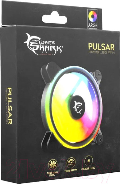 Изображение товара Вентилятор для корпуса White Shark 1262-04-V Pulsar ARGB