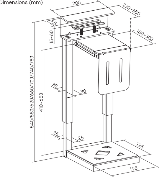 Изображение товара Кронштейн для системного блока Ergosmart Monster Case