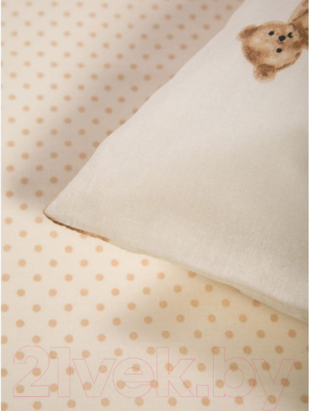 Изображение товара Комплект постельного белья Ночь нежна Тедди Стандарт Бязь 70x70 / 10480-1+10488-1