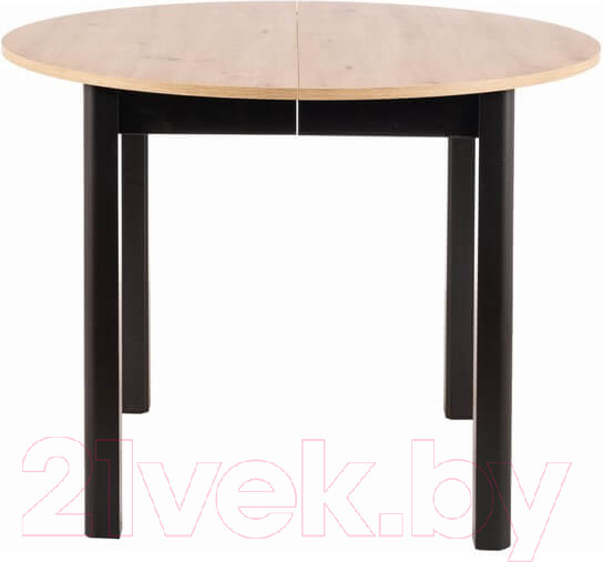 Изображение товара Обеденный стол Signal Dante раскладной 102-142x102x75 (дуб артизан/черный матовый)