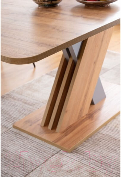 Изображение товара Обеденный стол Signal Exel D 140-180x85x76 (дуб вотан/серебряный)