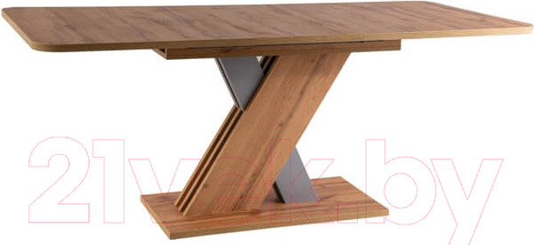 Изображение товара Обеденный стол Signal Exel D 140-180x85x76 (дуб вотан/серебряный)