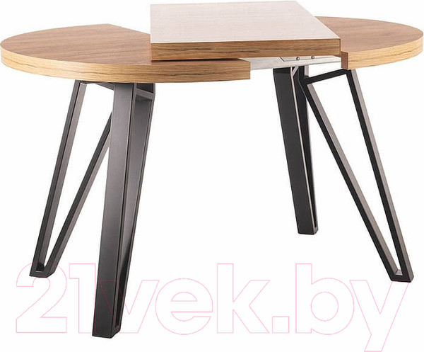 Изображение товара Обеденный стол Signal Galaxy 100-168x100x76 (дуб артизан/черный)
