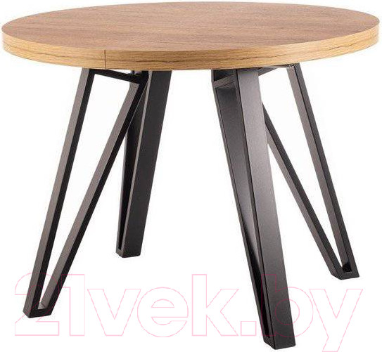 Изображение товара Обеденный стол Signal Galaxy 100-168x100x76 (дуб артизан/черный)