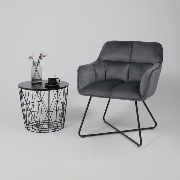 Изображение товара Кресло мягкое AksHome Florida (темно-серый велюр/черный)