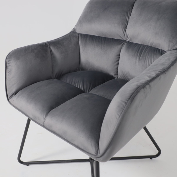 Изображение товара Кресло мягкое AksHome Florida (темно-серый велюр/черный)