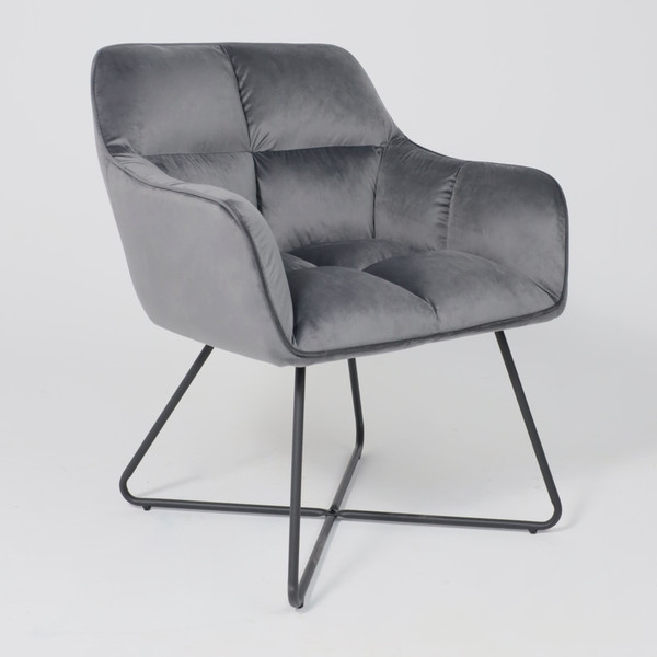 Изображение товара Кресло мягкое AksHome Florida (темно-серый велюр/черный)