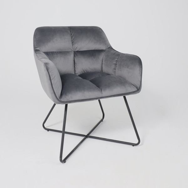 Изображение товара Кресло мягкое AksHome Florida (темно-серый велюр/черный)