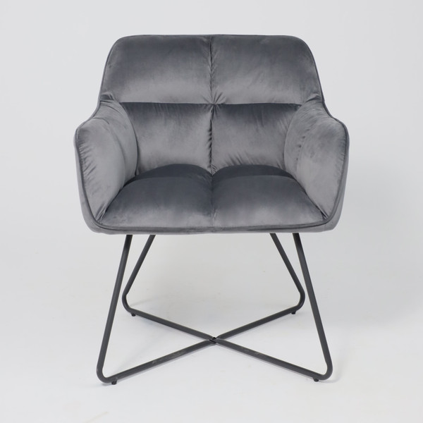 Изображение товара Кресло мягкое AksHome Florida (темно-серый велюр/черный)