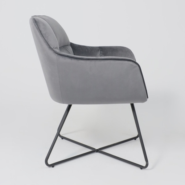 Изображение товара Кресло мягкое AksHome Florida (темно-серый велюр/черный)