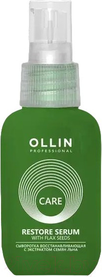 Изображение товара Сыворотка для волос Ollin Professional Care Восстанавливающая с экстрактом семян льна (50мл)