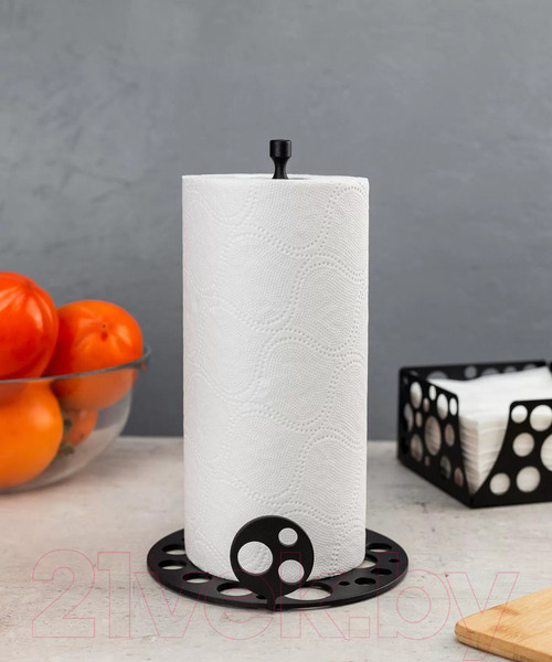 Изображение товара Держатель бумажных полотенец GALA Пузырьки AK026-BY (черный)