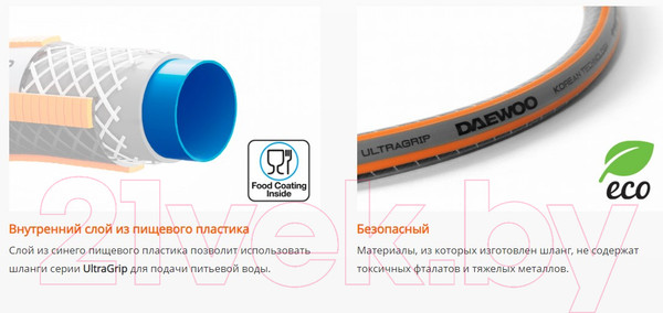 Изображение товара Шланг поливочный Daewoo Power UltraGrip DWH / 5115 (30м)
