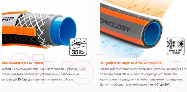 Изображение товара Шланг поливочный Daewoo Power UltraGrip DWH / 5127 (50м)