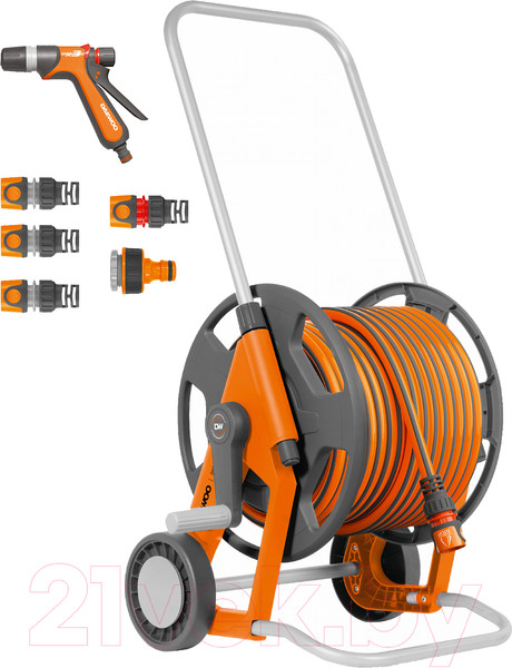Изображение товара Тележка для шланга Daewoo Power DWR 2126 (набор для полива)