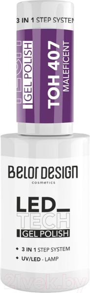 Изображение товара Гель-лак для ногтей Belor Design Led Tech тон 407 (6мл)