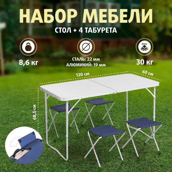 Изображение товара Комплект складной мебели Premier Fishing T-PR-FS-60x120+4-1