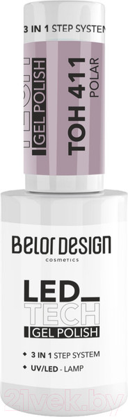 Изображение товара Гель-лак для ногтей Belor Design Led Tech тон 411 (6мл)