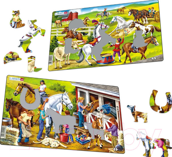 Изображение товара Набор пазлов LARSEN Лошади / U16N