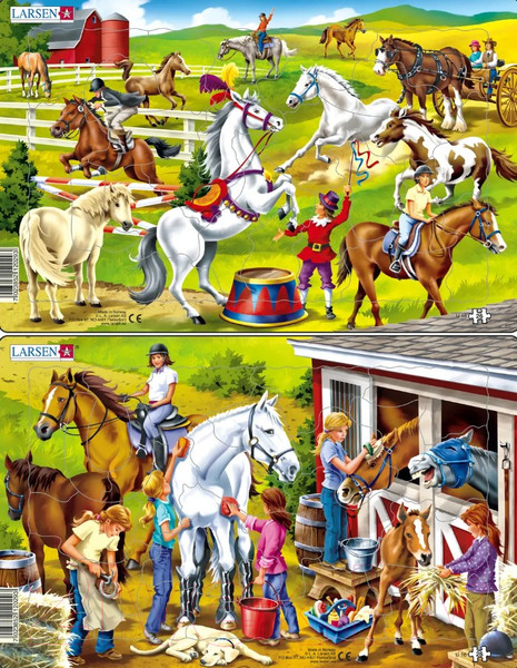 Изображение товара Набор пазлов LARSEN Лошади / U16N