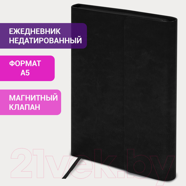 Изображение товара Ежедневник Brauberg Magnetic X / 113278 (черный)
