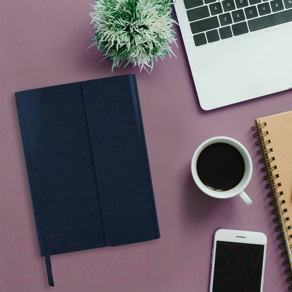 Изображение товара Ежедневник Brauberg Magnetic X / 113279 (темно-синий)